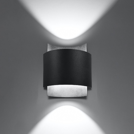 Lampa Ścienna Kinkiet G9 Prostokątna Czarna Industrialna Impact Sollux