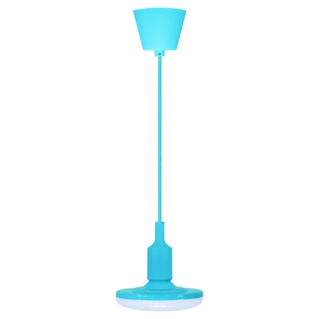 LAMPA wisząca, SUFITOWA KIKI 1xE27 10W BŁĘKIT 3000K GOLDLUX (Polux)