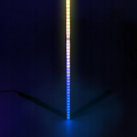 Lampa Stojąca Narożna Podłogowa BIała 20W RGB Zmiana Kolorów Pilot