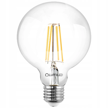 Żarówka LED E27 Kula G95 8W = 75W 880lm 4000K Neutralna 360° FILAMENT LUMILED