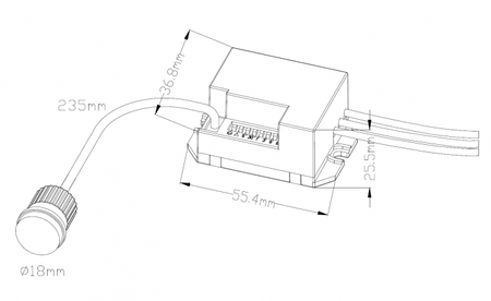 Czujnik Ruchu i Zmierzchu PIR z Sondą Biały IP65 6m 360° CP Ecolight