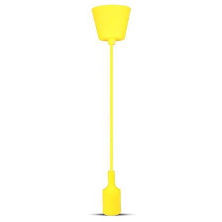 Lampa Wisząca Oprawa E27 Silikonowy klosz żółty VT-7228 V-TAC