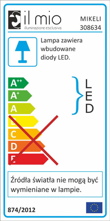 Modna LAMPA wisząca, SUFITOWA MIKELI 17W 4000K BIAŁA GOLDLUX (Polux)