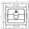 Adapter Gniazda RJ45 Internetowe Kwadratowe Beżowe LOGI Kanlux