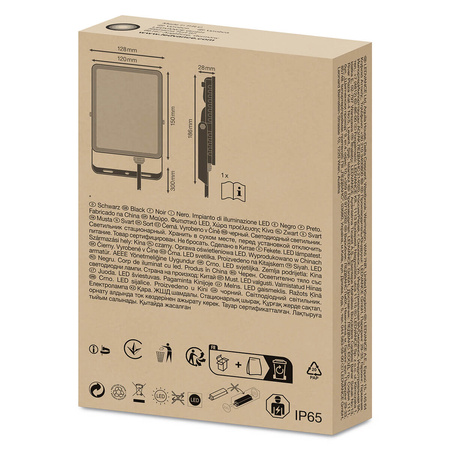 Naświetlacz LED 30W 6500K 2700lm IP65 Czarny LEDVANCE ESSENTIAL