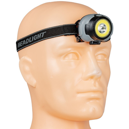 Latarka Czołowa Czołówka LED Bateryjna + COB 170lm VA0119 Vayox