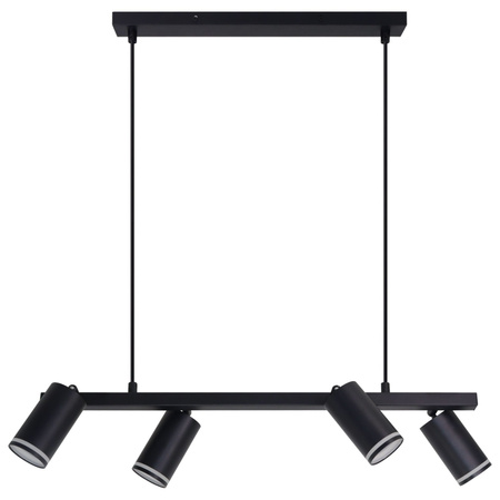 Lampa Sufitowa Wisząca Zwis 4x GU10 Czarna PARIS Sanico Goldlux