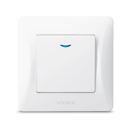Przełącznik Włącznik 1-biegunowy Podświetlany 10A Natynkowy Biały BINERA VIDEX