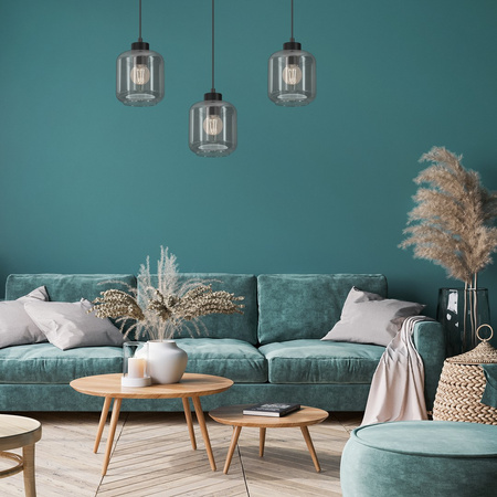 Lampa Wisząca Sufitowa SOMBRA SMOKED 3xE27 Listwa Milagro