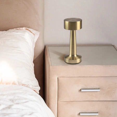 Lampka Dekoracyjna LED Stołowa Biurkowa Złota Ściemnialna Simply Sanico Goldlux