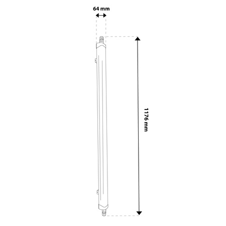 Oprawa Hermetyczna LED Warsztatowa Lampa 120cm do Garażu 60W 4000K Wodoszczelna TERRA LUMILED