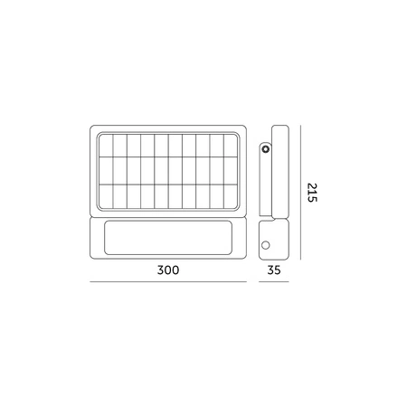 Naświetlacz LED Solarny Zewnętrzny Ogrodowy 10W 1080lm 4000K Neutralny 90° z Czujnikiem Ruchu i Zmierzchu IP65 Czarny Mhc Kobi