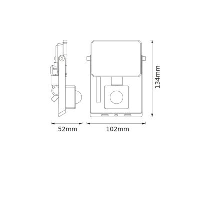 Naświetlacz LED Halogen Zewnętrzny Reflektor 10W 3000K 900lm IP65 z Czujnikiem Ruchu i Zmierzchu SENSOR FLOODLIGHT LUX OSRAM