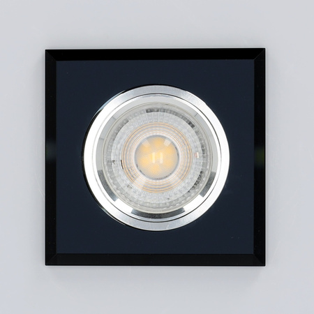 Oprawa Podtynkowa GU10 Halogenowa Wpuszczana Spot Oczko Czarna Kwadratowa Kobi
