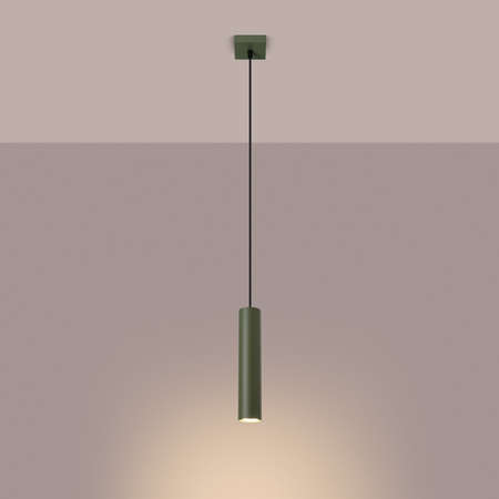 Lampa Wisząca Sufitowa Zwis Tuba Spot 1x GU10 Oliwkowa Lagos Ocean Green SL.1484 Sollux