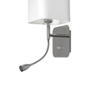 Lampa Ścienna Kinkiet NAPOLI Biała Chrom 1xE27 + 1W LED Milagro