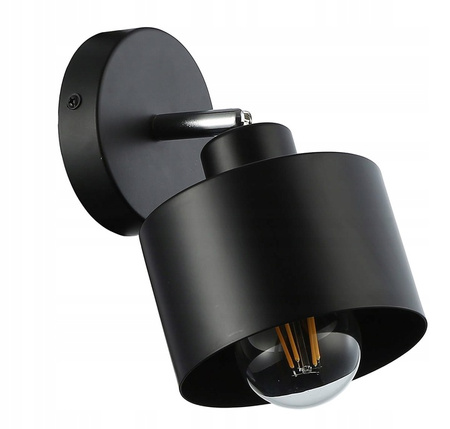 Lampa Ścienna Reflektor Kinkiet Spot E27 Ruchomy Czarny Elza Masterled