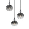 Lampa Wisząca Sufitowa MONTE Srebrna 3xE27 Milagro