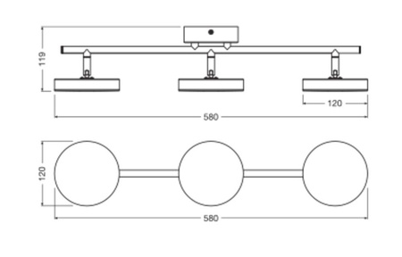 Lampa LED Ścienna Sufitowa Kinkiet Oprawa Natynkowa 16W 840lm CCT Dekoracyjna Czarny Spot Moon Ledvance