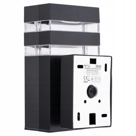 Kinkiet ogrodowy elewacyjny INEZ Ciemny Szary GU10 ALUMINIUM IP54