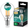 Żarówka LED E14 Kulka P45 2,2W 470lm = 40W 2700K Ciepła 360° Filament KLASA A LUMILED