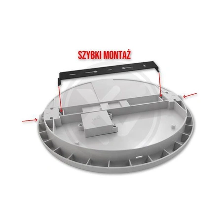 Plafon LED Lampa Sufitowa Łazienkowy Natynkowy 22W lm 4000K Neutralny 120° z Czujnikiem Ruchu Okrągły Biały IP65 Midas Masterled