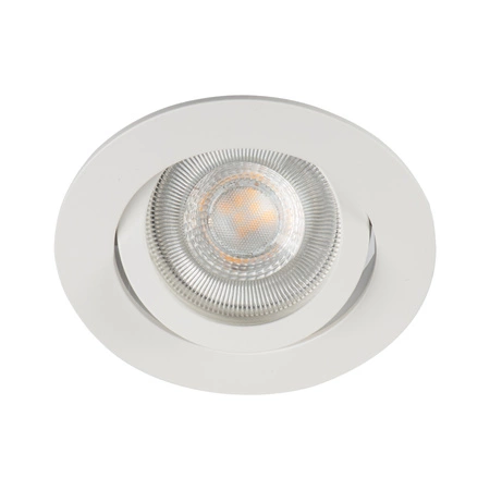 Oprawa sufitowa podtynkowa DALLA GU5.3/GU10 12AC/DC Okrągła Ruchoma Biała KANLUX
