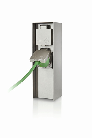 Elektryczny Słupek Ogrodowy 23cm 2x Gniazdko 230V IP44 Rock Philips