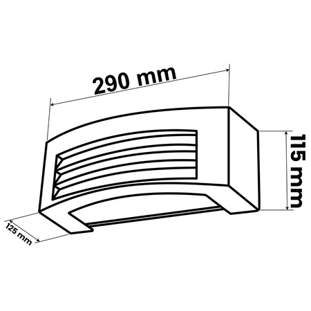 Lampa Ogrodowa Zewnętrzna Kinkiet Elewacyjny E27 LED IP54 KERIO LUMILED