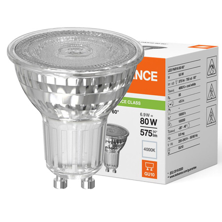 Żarówka LED Reflektor GU10 PAR16 6.9W = 80W 575lm 4000K Neutralna 60° Ledvance