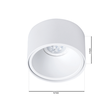 Oprawa Podtynkowa HALOGENOWA Tuba Spot Okrągła Biała GU10 Bali Milagro