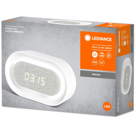 Zegar Ściemnialny USB 3,4W 4000K Linear LED Clock Dimmable Ledvance