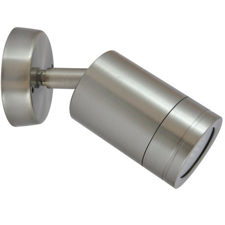 Kinkiet Ogrodowy Lampa Elewacyjna LED GU10 OLIMP Ruchoma Srebrna - GOLDLUX (Polux)