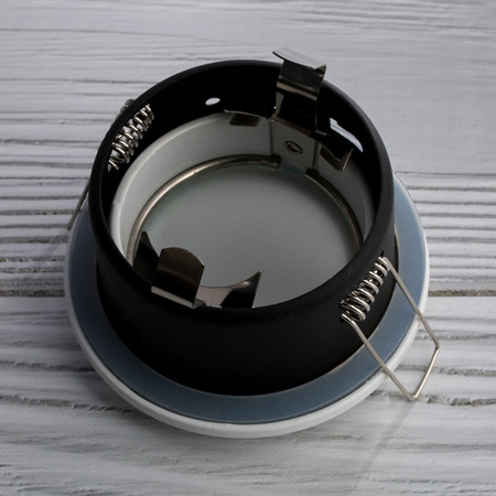 Zestaw Oprawa HALOGENOWA Hermetyczna Łazienkowa PODBITKA AQUS Biała IP44 + LED GU10 6W Neutralna Barwa