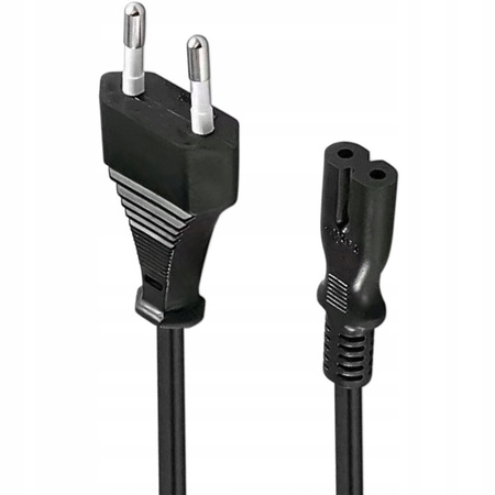 Kabel Zasilający 3m Przewód do Radia Zasilacza TV  CEE 7/16 - IEC 320 C7 230V VAYOX