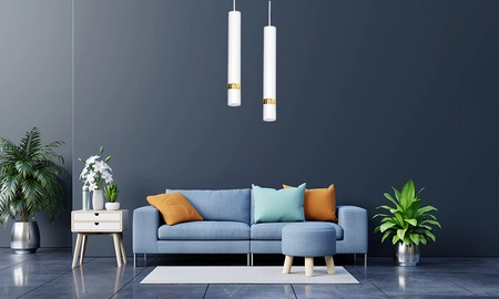 Lampa wisząca JOKER BIAŁY/ZŁOTY 1x GU10 MILAGRO Metal styl nowoczesny