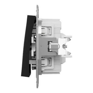 Łącznik Schodowy bez Ramki Szybkozłącza z Podświetleniem LED Antracyt Asfora Schneider