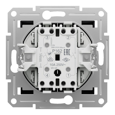 Przycisk Podwójny Łącznik bez Ramki Zwierny Antracyt Asfora Schneider