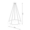 Lampa Sufitowa Wisząca Zwis 5x G9 Żyrandol Geometryczna Czarna Nowoczesna Yoli Sollux