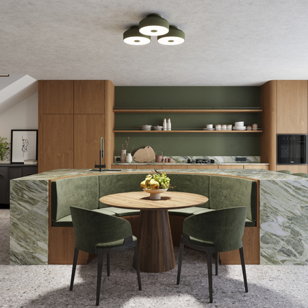 Plafon LED Lampa Sufitowa 4x E27 Zielony Oliwkowy OMIQ Crimson SL.1680 Sollux