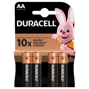 Baterie Alkaliczne Duracell Basic AA LR6 Blister 4szt