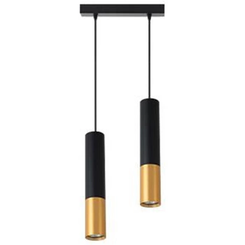 Lampa Wisząca Sufitowa KEON 2xGU10 Regulowana Czarno-Złota MASTERLED