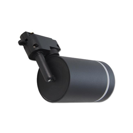 Reflektor Szynowy GU10 Czarny Lampa z Ozdobnym Pierścieniem do Szynoprzewodów Jednofazowych