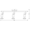 Lampa Sufitowa Ścienna Kinkiet Reflektor 3xGU10 2.6W 690lm 2700K Ciepła SPOT LEDVANCE
