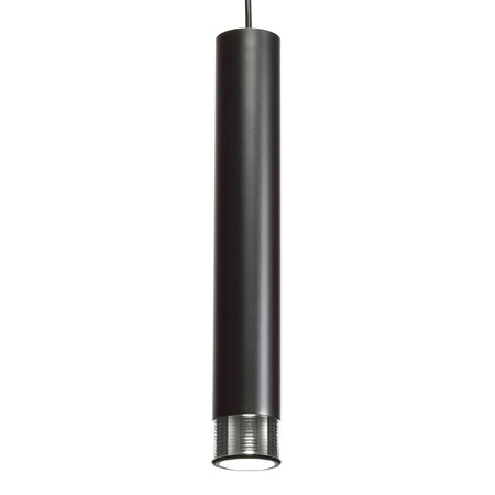 Lampa wisząca DANI 1xGU10 Wąski Klosz Czarna Chrom MLP6231 Milagro Metal