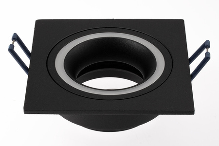 Oprawa HALOGENOWA CLARO Podtynkowa Stała KWADRAT Czarna GU10