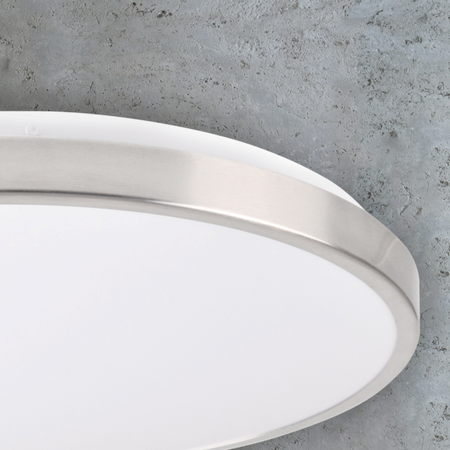 PLAFON LED lampa oprawa sufitowa biały/nikiel 30cm 15W 4000K KERN GOLDLUX (Polux)