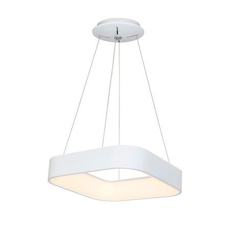 Lampa wisząca ASTRO 24W LED Kwadratowy Klosz Biała ML569 Metal + Akryl