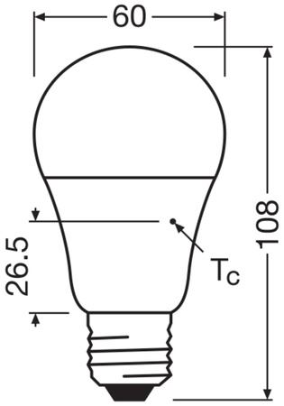 Żarówka LED A60 E27 4.9W = 40W 470lm 2700K Ciepła CRI>97 180° CLASSIC Osram