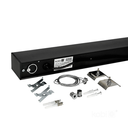 Lampa LED Oprawa Liniowa 40W 4800lm 4000K Neutralna IK03 Czarna Koline Kobi